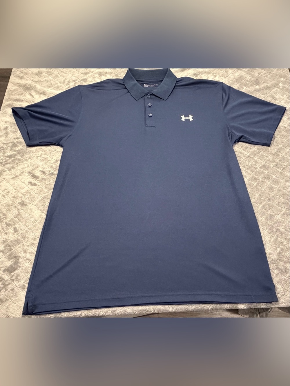 Under Armour HeatGear Polo Men’s XXL Navy Blue Loose Fit Golf Shirt